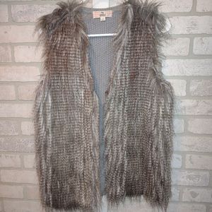 Pink Republic faux fur vest, medium